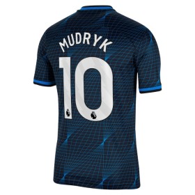 Virallinen pelipaita Chelsea Mudryk 10 Vieras 2023-24 Lyhythihainen - Miesten